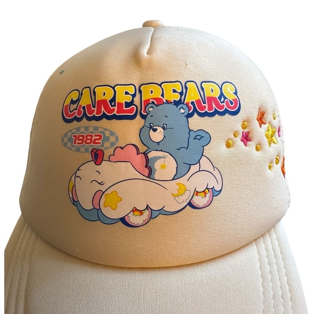CARE BEARS Bedtime Bear‎ in Car Trucker Snapback Baseball Hat Cap Kawaii 1982